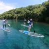 夏プラン初心者歓迎手ぶらでＯＫ。無料写真付き！北海道初上陸の透明なSUPで、北海道国立公園支笏湖、水質11年連続日本1位を誇る湖・川を体感！
