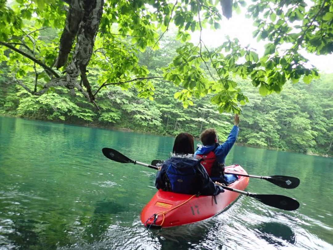 【早朝】［初心者歓迎］手ぶらでOK！北海道初上陸の底が透明なカヤックで、11年連続水質日本一位を誇った支笏湖と千歳川で早朝の静けさと幻想的な自然を感じる体験を。ファミリー・女性・カップル・にお勧め