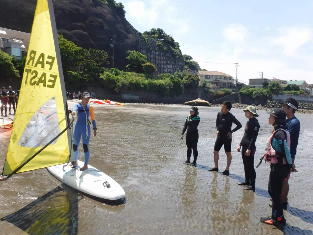 海に出る前に陸でもレクチャーします