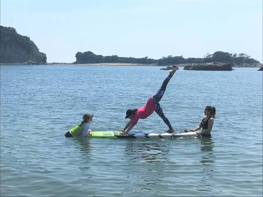 ★春夏秋がベストシーズン★サップヨガ教室《神奈川県・湘南・茅ケ崎・SUP YOGA/体験スクール》未経験者大歓迎☝