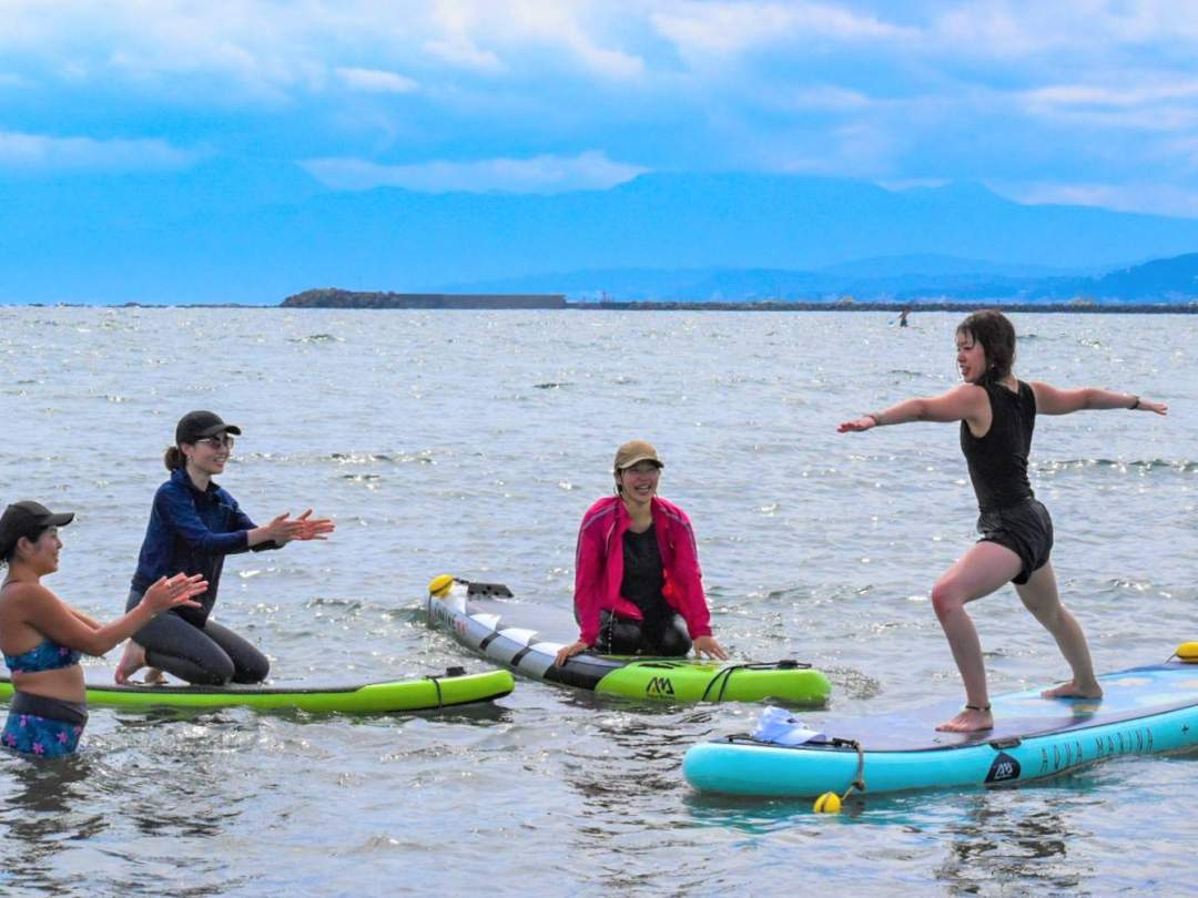 ★春夏秋がベストシーズン★サップヨガ教室《神奈川県・湘南・茅ケ崎・SUP YOGA/体験スクール》未経験者大歓迎☝
