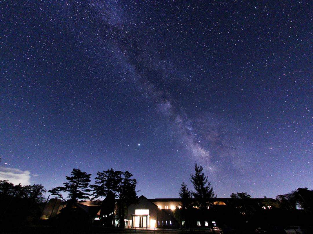 周りに明かりが少ないので、天気がいい日ははっきりと星が見えます