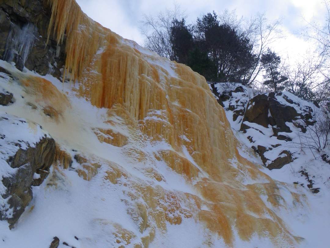 冬限定の奇跡の氷瀑・イエローフォール　スノーシューツアー