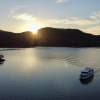 桧原湖の夕陽
