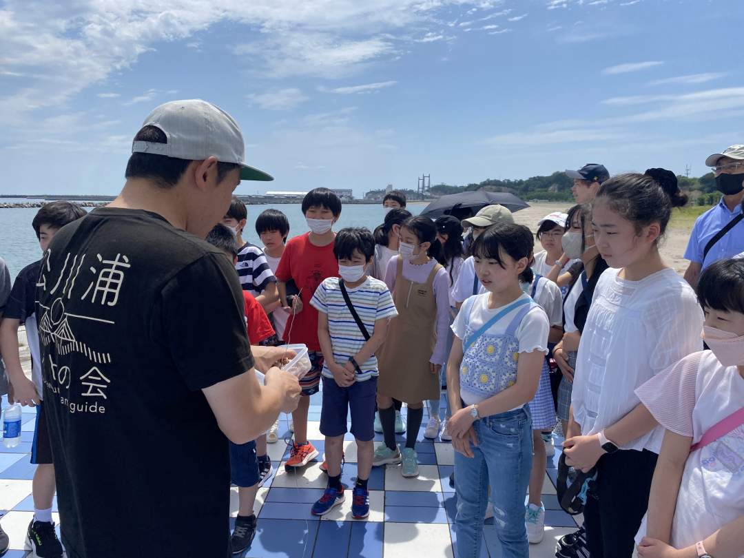 【福島県相馬市松川浦】磯ガニ釣り、ちびっ子大興奮！