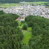 石垣と堀と田島の街並み