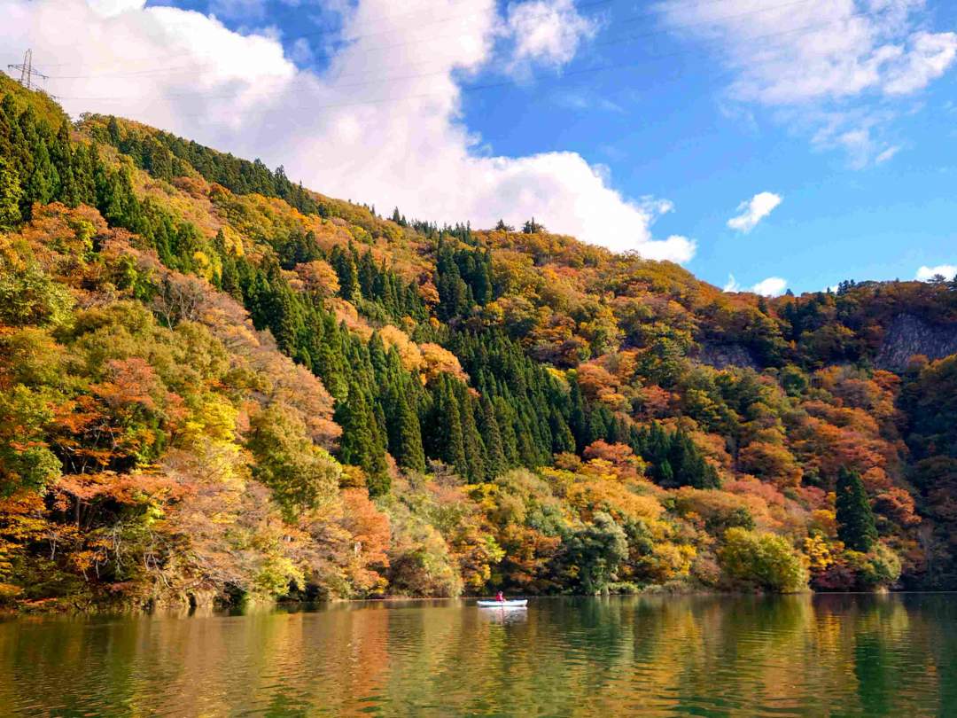 紅葉を眺めながら楽しむ霧幻峡カヤックツアー