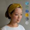 伝統工芸品「会津木綿」のヘアバンド。