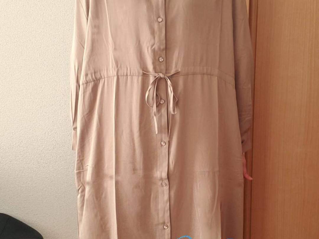 スキッパーロングシャツワンピース