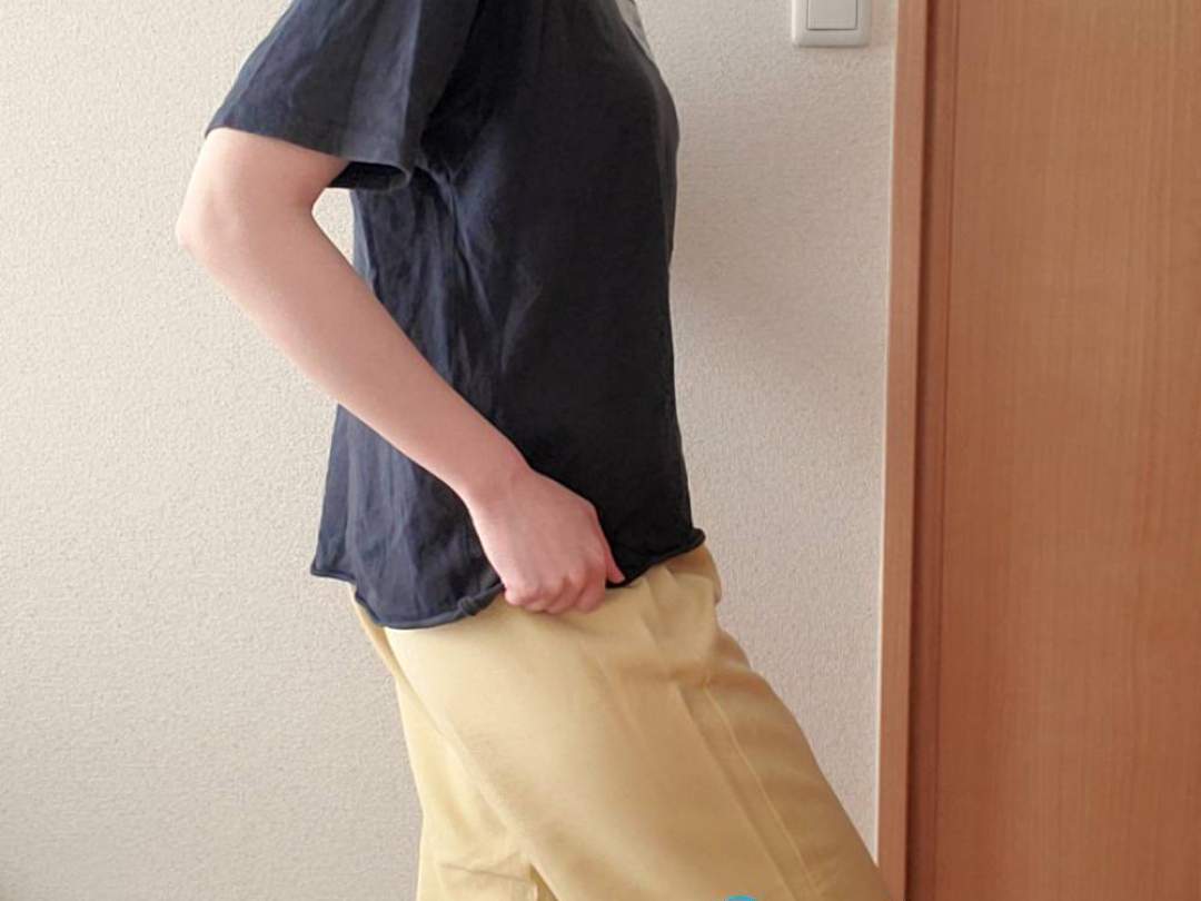サイドスリット ワイド パンツ