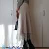 揺れるレースがかわいい♡裾レースプリーツニットスカート