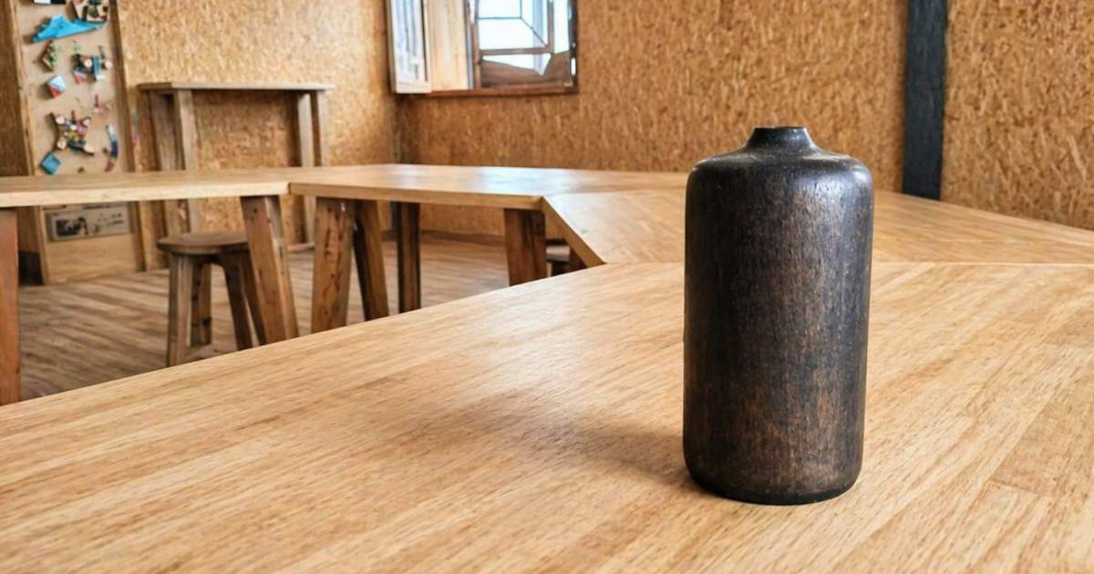 福島県・会津若松】天然木一点もの一輪挿し｜木製花器｜インテリアのお