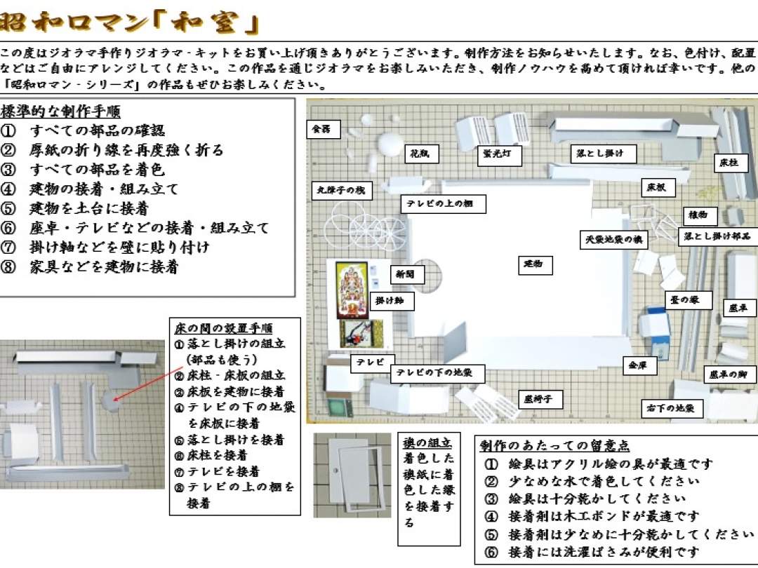 簡潔な制作手順書をお付けします