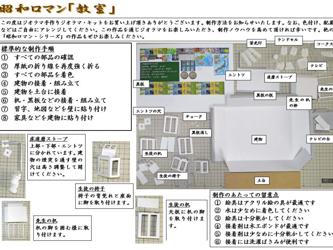 簡潔な説明書をお付けします